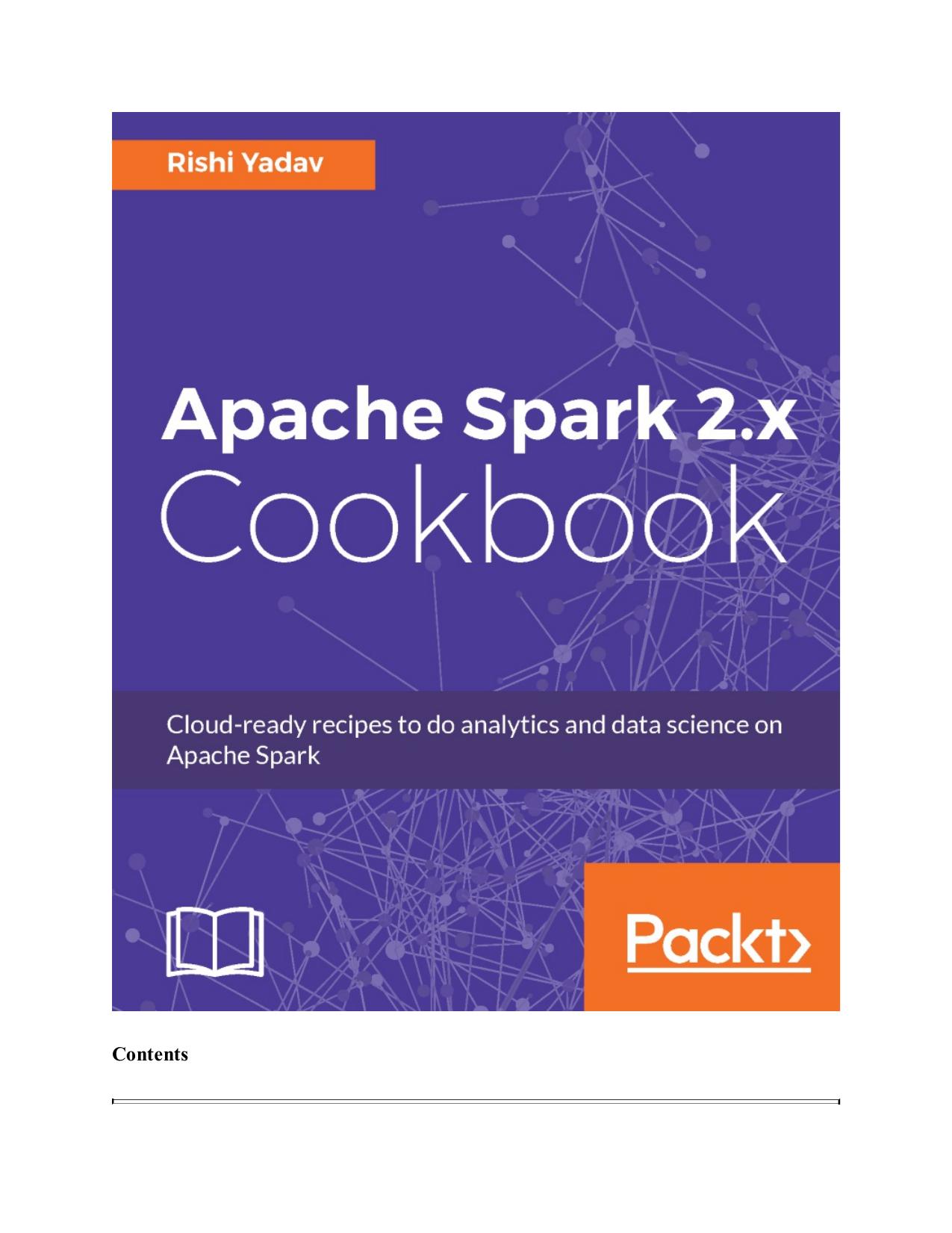 Apache Spark 2.x Cookbook